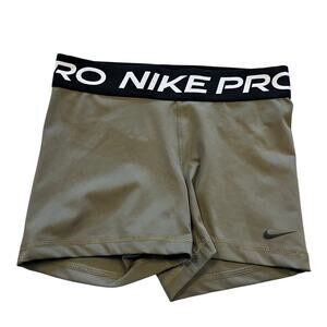 Nike Pro Olive Green Dri-Fit Spandex Shorts Small
